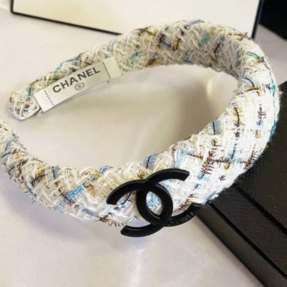 White Tweed Headband (1)